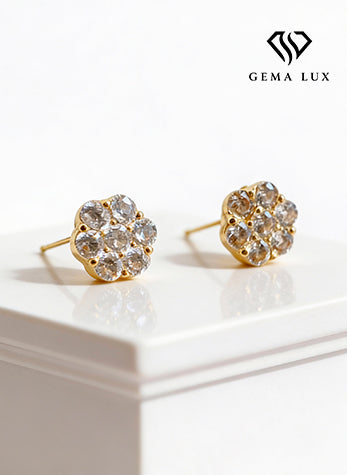 14k Gold balls medium Stud earrings 4 mm #