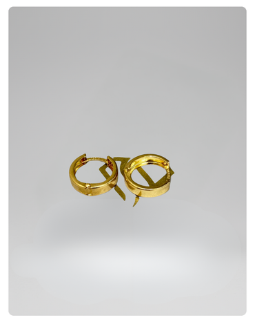 14k Gold dainty round hoops Earrings, 15mm