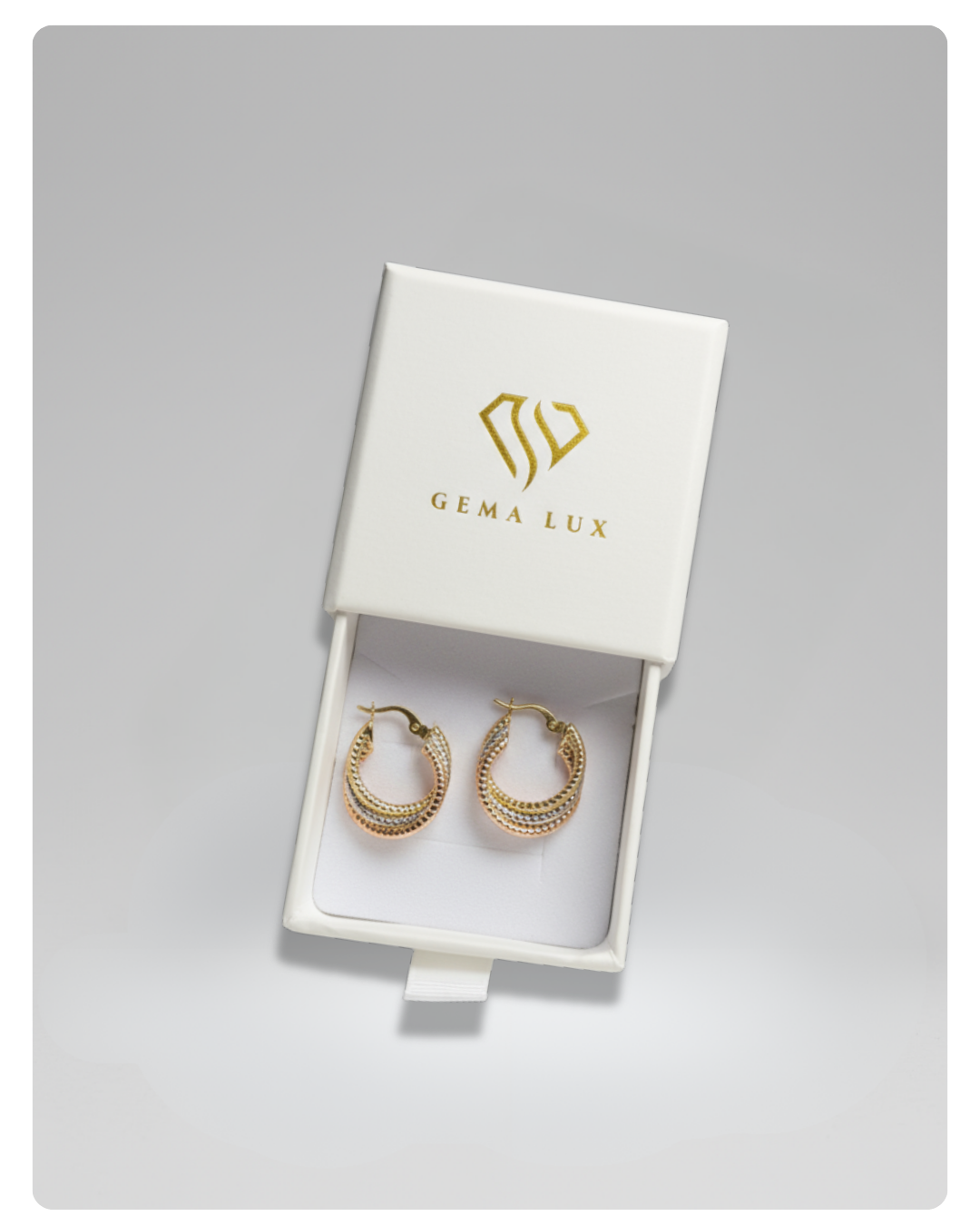 14k Gold textured and twisted hoops earrings 25mm