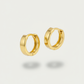 14k Gold dainty round  hoops  Earrings, 15mm