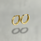 14k Gold dainty round  hoops  Earrings, 15mm