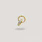 14k Gold danity round baby hoops earrings