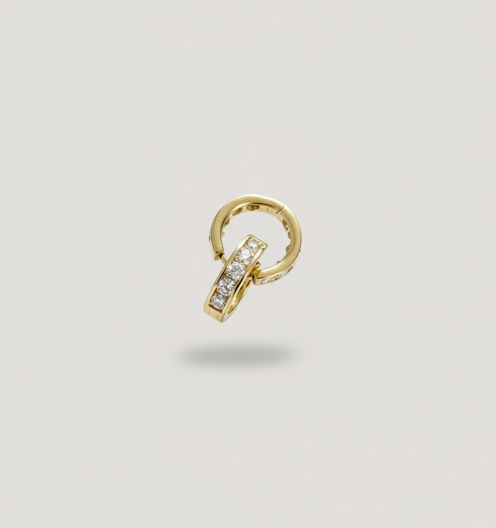 14k Gold danity round baby hoops earrings