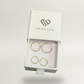 14k Gold round textured hoops earrings 14mm