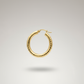 14k Gold dainity round  Hoop Earrings, 18mm textured