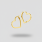 14k Gold hearts hoops Earrings