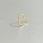 14k Gold hearts hoops Earrings